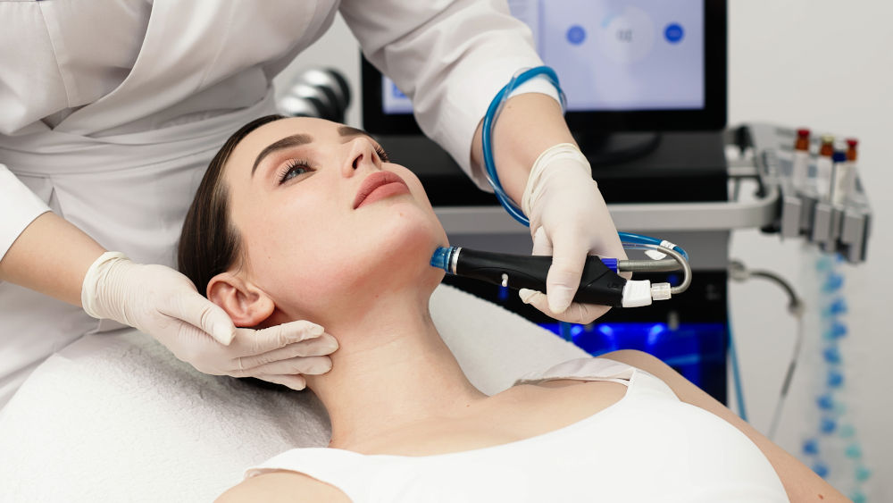 During a HydraFacial